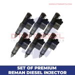(S-60 12.7) – SET OF PREMIUM REMAN DIESEL INJECTORS – 6 Injectors Set – $1500.00 + $900.00 Core Free Shipping in all orders