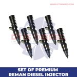 (14.0) -SET OF PREMIUM REMAN DIESEL INJECTORS – 6 Injectors Set – $1,200.00 + $1,200.00 Core Free Shipping in all orders