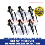 5579407 ISL – SET OF PREMIUM REMAN DIESEL INJECTORS – 6 Injectors Set FUEL SUPPLY INCLUDED – $2,100.00 + $900.00 Core Free Shipping in all orders