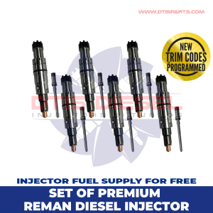 (ISX 15) – SET OF PREMIUM REMAN DIESEL INJECTORS – 6 Injectors Set Injector Fuel Supply included for Free- $2,700.00 + $600.00 Core Free Shipping in all orders