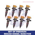 (1994-1998) – 8 Injectors Set – Set of Premium Reman Diesel Injectors – $1,600.00 + $800.00 Core Free Shipping in all orders