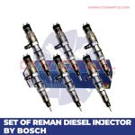 Reman by BOSCH – 6 Injectors Set – $3,300.00 + $600.00 Core Free Shipping in all orders
