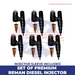 EX631003 D12 Old Style – Set of Premium Reman Diesel Injectors – $2,100.00+$1,200.00 – 6 Injectors Set – Core Charge Free Shipping in all orders