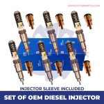 6 OEM Injectors Set Injector Sleeve Included – $3,900.00 + $600.00 Core Free Shipping in all orders