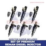 D13M High Pressure – SET OF PREMIUM REMAN DIESEL INJECTORS – 6 Injectors Set – $2,550.00 + $1200.00 Core Free Shipping in all orders