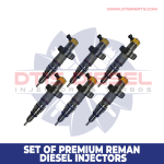 Set of Premium Reman Diesel Injectors – 6 Injectors Set – $3,000.00 + $1,200.00 Core Free Shipping in all orders