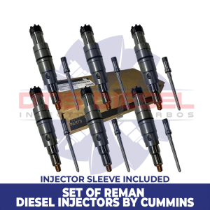 (ISX 15 x15) – SET OF REMAN BY CUMMINS DIESEL INJECTORS – 6 Injectors Set Injector Fuel Supply included for Free – $9,386.82 + $600.00 Core Free Shipping in all orders