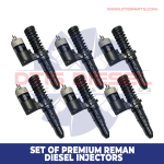 (3512/3508) – Set of Premium Reman Diesel Injectors – 6 Injectors set – $2,700.00+$1,200.00 Core Charge Free Shipping in all orders