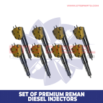 (3412 / 3408) – Set of Premium Reman Diesel Injectors – 8 Injectors set – $3,600.00 + $1,600.00 Core Charge Free Shipping in all orders
