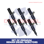 EUICASE IH CURSOR – SET OF PREMIUM REMAN DIESEL INJECTORS – 6 Injectors Set – $1,200.00 + $1,200.00 Core Free Shipping in all orders
